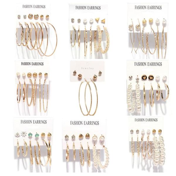 hoop & huggie 2021 fashion korean silver color big round earrings for women cute pearl crystal wedding jewelry earing set brincos, Golden;silver
hoop & huggie 2021 fashion korean silver color big round earrings for women cute pearl crystal wedding jewelry earing set brincos, Golden;silver