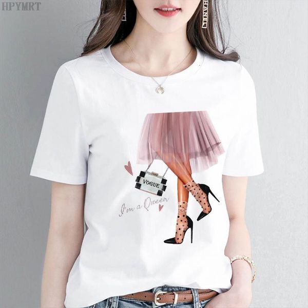 harajuku high heels print womens t shirt summer short sleeved fashion casual oversized female clothing, White
harajuku high heels print womens t shirt summer short sleeved fashion casual oversized female clothing, White