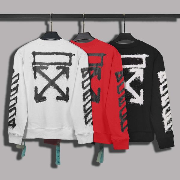 chaopai off-white2021 european version of style classic arrstyle and graffiti splash process round neck sweater, Black
chaopai off-white2021 european version of style classic arrstyle and graffiti splash process round neck sweater, Black