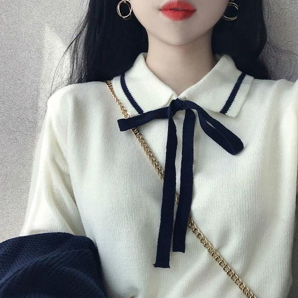 women's sweaters 2021 kawaii vintage loose knit sweater female korean cute harajuku pullovers winter clothing 90170, White;black
women's sweaters 2021 kawaii vintage loose knit sweater female korean cute harajuku pullovers winter clothing 90170, White;black