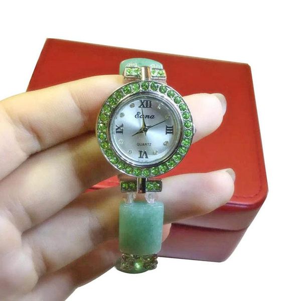wristwatches aventurine bracelet ladies watch green pink quartz waterproof clock girl relogio feminino montre femme, Slivery;brown
wristwatches aventurine bracelet ladies watch green pink quartz waterproof clock girl relogio feminino montre femme, Slivery;brown