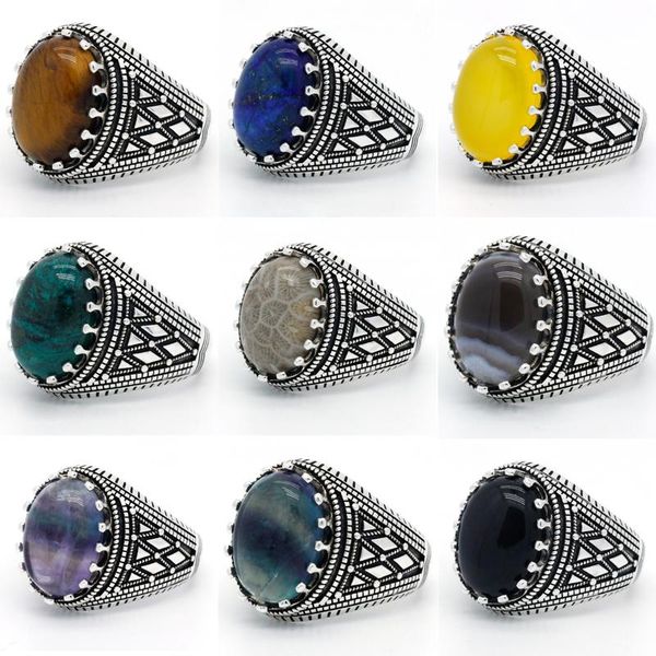 mens ring with fluorite/tiger eyes/lapis/agate stone real 925 sterling silver vintage turkish rings for male fine jewelry gift cluster, Golden;silver
mens ring with fluorite/tiger eyes/lapis/agate stone real 925 sterling silver vintage turkish rings for male fine jewelry gift cluster, Golden;silver