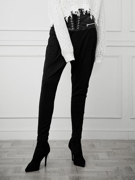 women's pants & capris punk rave women autumn personality handsome stitching black harem female high waist casual feet, Black;white
women's pants & capris punk rave women autumn personality handsome stitching black harem female high waist casual feet, Black;white