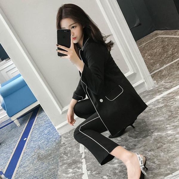 women's suits & blazers suit ol casual professional small jacket trousers set female 2021 autumn temperament solid color wild two-piece, White;black
women's suits & blazers suit ol casual professional small jacket trousers set female 2021 autumn temperament solid color wild two-piece, White;black