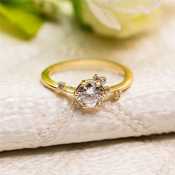 Female Small White Round Crystal Ring Rose Gold Silver Color Wedding Thin Rings For Women Cute Bride Zircon Engagement, Slivery;golden
Female Small White Round Crystal Ring Rose Gold Silver Color Wedding Thin Rings For Women Cute Bride Zircon Engagement, Slivery;golden