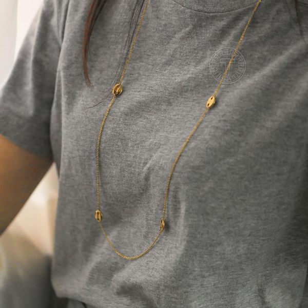 pendant necklaces long necklace double coffee bean marina satellite link chain for women 91cm adjustable stainless steel jewelry accessories, Silver
pendant necklaces long necklace double coffee bean marina satellite link chain for women 91cm adjustable stainless steel jewelry accessories, Silver