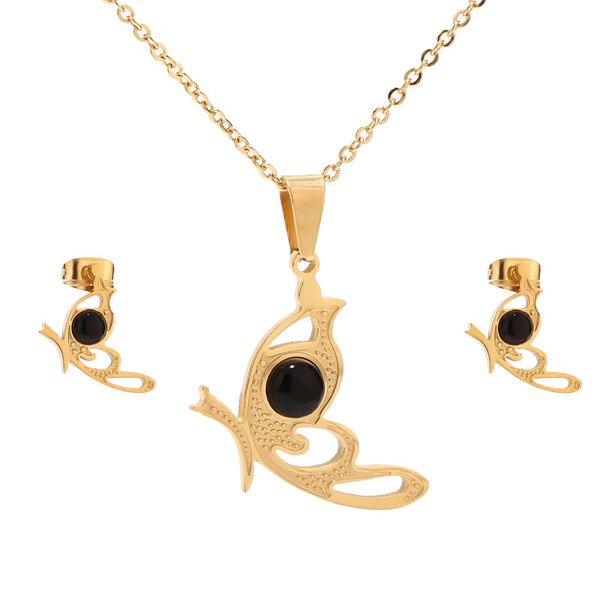 jewelry sets gold plated stainless steel charm metal animal birds dragonfly necklaces earrings for women set wedding party, Black
jewelry sets gold plated stainless steel charm metal animal birds dragonfly necklaces earrings for women set wedding party, Black