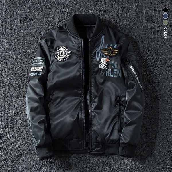 mens bomber jacket coat male both sides wear embroidery oversized 7xl casual pilot jacket streetwear men brand clothing ayb3 211009, Black;brown
mens bomber jacket coat male both sides wear embroidery oversized 7xl casual pilot jacket streetwear men brand clothing ayb3 211009, Black;brown