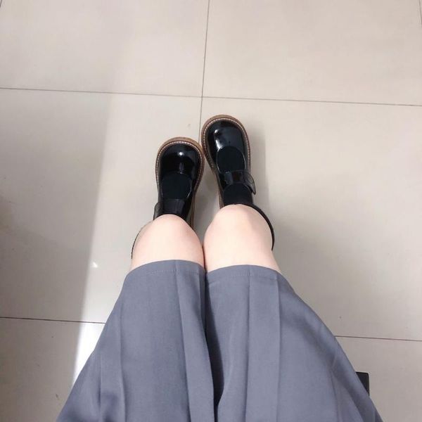 dress shoes small leather women 2021 spring models mary jane women's japanese high heels retro platform, Black
dress shoes small leather women 2021 spring models mary jane women's japanese high heels retro platform, Black