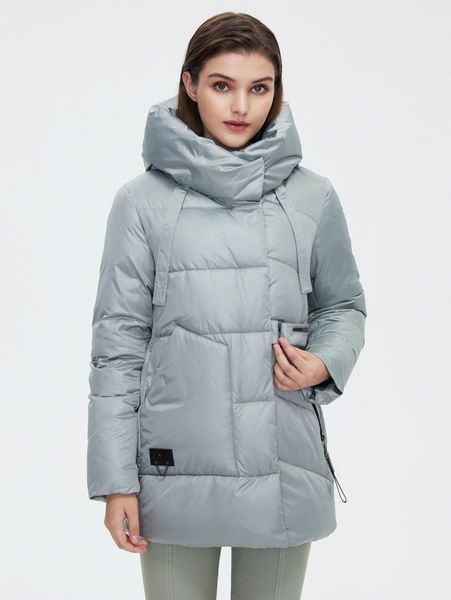 zip up patched chain detail hooded winter coat o83v#, Black 
zip up patched chain detail hooded winter coat o83v#, Black