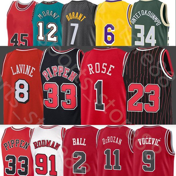 23 mj basketball jerseys scottie 33 pippen dennis rodman demar 11 derozan lonzo 2 derrick ball rose giannis 34 ja antetokounmpo 12 morant je, Black;red
23 mj basketball jerseys scottie 33 pippen dennis rodman demar 11 derozan lonzo 2 derrick ball rose giannis 34 ja antetokounmpo 12 morant je, Black;red