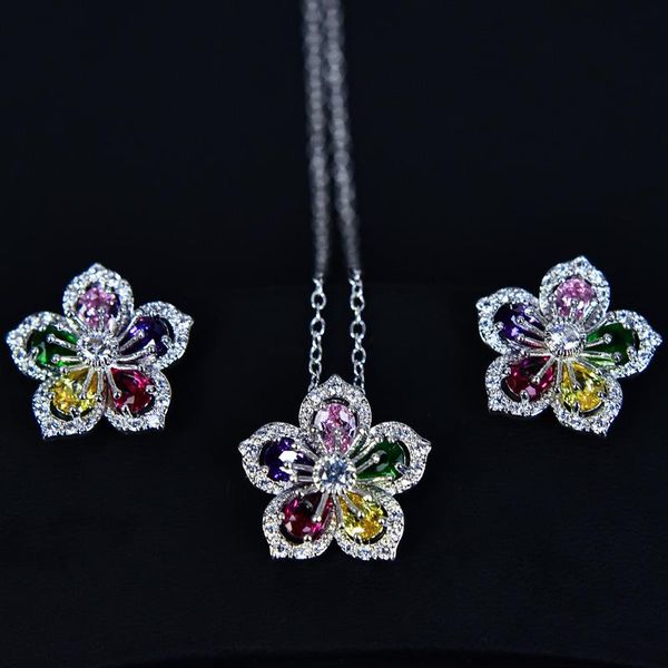 luxury crystal cubic zircon real 925 sterling silver diamond flower stud earring pendant necklace short choker chain jewelry set bracelet, e, Black
luxury crystal cubic zircon real 925 sterling silver diamond flower stud earring pendant necklace short choker chain jewelry set bracelet, e, Black