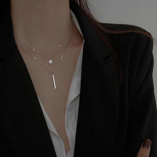 925 sterling silver double layer necklace round shiny full zircon long pendant necklaces gift for girl fine accessories nk062
925 sterling silver double layer necklace round shiny full zircon long pendant necklaces gift for girl fine accessories nk062