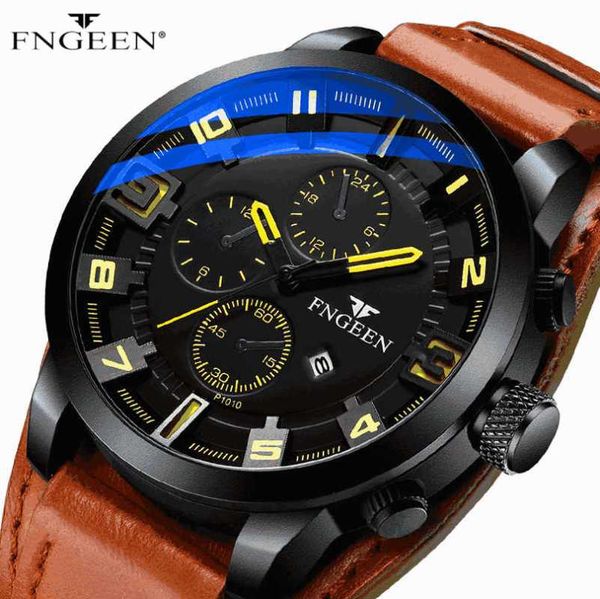 wristwatches fngeen mens watches men military sport wristwatch leather quartz watch erkek saat relogio masculino p1010, Slivery;brown
wristwatches fngeen mens watches men military sport wristwatch leather quartz watch erkek saat relogio masculino p1010, Slivery;brown