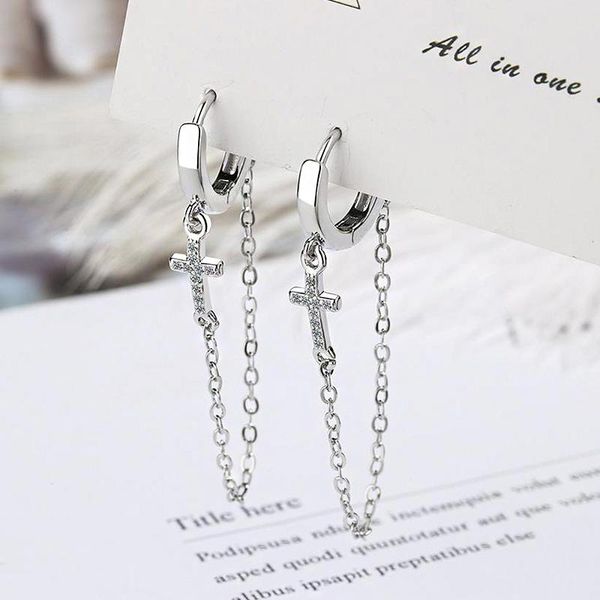 hoop & huggie 5a shiny tiny zirconia cross pendant with long chain tassels small earrings silver-plated fashion jewelry gift for women, Golden;silver
hoop & huggie 5a shiny tiny zirconia cross pendant with long chain tassels small earrings silver-plated fashion jewelry gift for women, Golden;silver