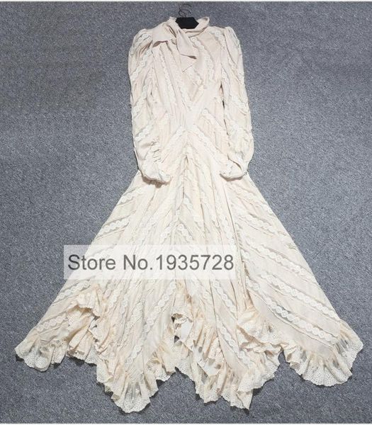 elfstyle buff unbridled chevron panel long dress features dot embroidered & lace hollow out detail high neck with ties casual dresses, Black;gray
elfstyle buff unbridled chevron panel long dress features dot embroidered & lace hollow out detail high neck with ties casual dresses, Black;gray