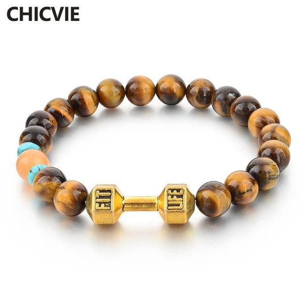 beaded, strands chicvie drop vintage gold dumbbell charms bracelets & bangles for women men tiger stone jewelry bracelet sbr160178, Black
beaded, strands chicvie drop vintage gold dumbbell charms bracelets & bangles for women men tiger stone jewelry bracelet sbr160178, Black