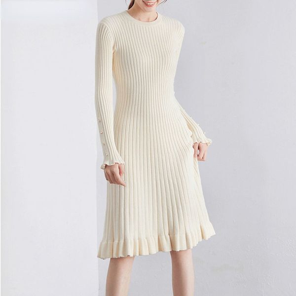 2021 autumn winter thick mermaid sweater dress elegant knit women slim midi female chic dress, Black;gray 
2021 autumn winter thick mermaid sweater dress elegant knit women slim midi female chic dress, Black;gray