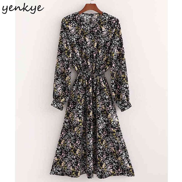 vintage multicolor floral print dress women o neck long sleeve elastic waist a-line midi casual summer vestido 210430, Black;gray
vintage multicolor floral print dress women o neck long sleeve elastic waist a-line midi casual summer vestido 210430, Black;gray