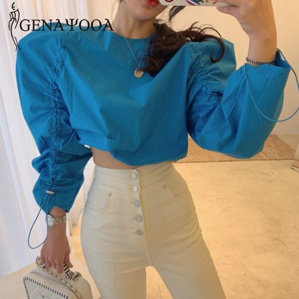 genayooa vintage long sleeve blouse drawstring fashion women and bloues o neck ladies korean chic autumn 210417, White
genayooa vintage long sleeve blouse drawstring fashion women and bloues o neck ladies korean chic autumn 210417, White