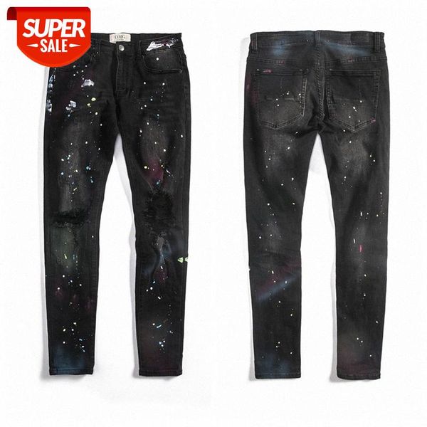 same as ins style splash ink graffiti hole slim stretch jeans with small feet hip-hop trousers #1m6v, Blue
same as ins style splash ink graffiti hole slim stretch jeans with small feet hip-hop trousers #1m6v, Blue
