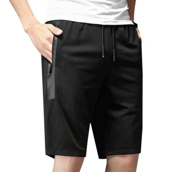 men's shorts summer men solid color casual loose cropped drawstring fit sports clothing, White;black
men's shorts summer men solid color casual loose cropped drawstring fit sports clothing, White;black
