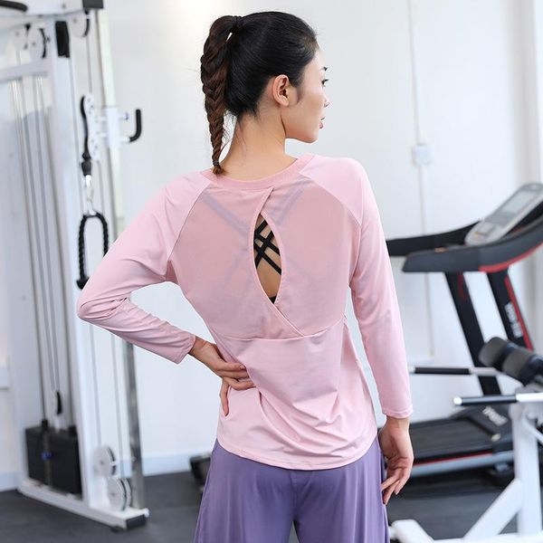 yoga outfit autumn backless mesh hollow out loose shirts long sleeved sports tee running training fitness elastic v neck
yoga outfit autumn backless mesh hollow out loose shirts long sleeved sports tee running training fitness elastic v neck