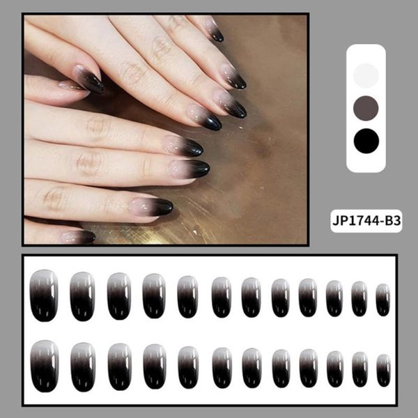false nails 24pcs black gradient style fake press on manicure decoration nail, Red;gold
false nails 24pcs black gradient style fake press on manicure decoration nail, Red;gold
