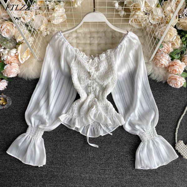 autumn sweet lady puff sleeve ruffled patchwork shirt elegant long solid 210423, White
autumn sweet lady puff sleeve ruffled patchwork shirt elegant long solid 210423, White