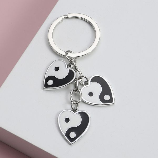 heart shaped keychain yin and yang key ring taiji gossip key chains for women men diy car hanging punk jewelry handmade gift, Silver
heart shaped keychain yin and yang key ring taiji gossip key chains for women men diy car hanging punk jewelry handmade gift, Silver