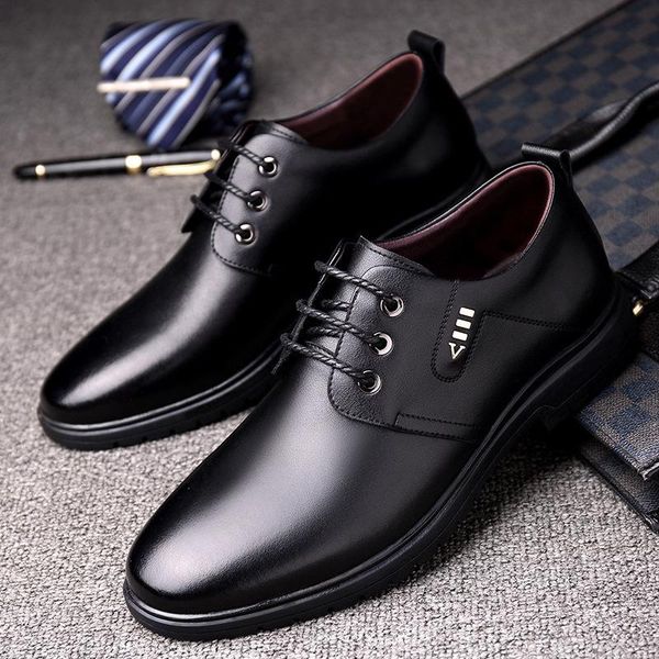explosive leather shoes spring and autumn men's formal wear business casual work soft soled non-slip italy dress, Black
explosive leather shoes spring and autumn men's formal wear business casual work soft soled non-slip italy dress, Black