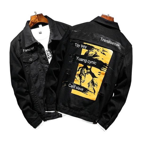 men's jackets fashion printed denim jacket spring autumn casual ropa para hombre men clothing casacas jeans, Black;brown
men's jackets fashion printed denim jacket spring autumn casual ropa para hombre men clothing casacas jeans, Black;brown