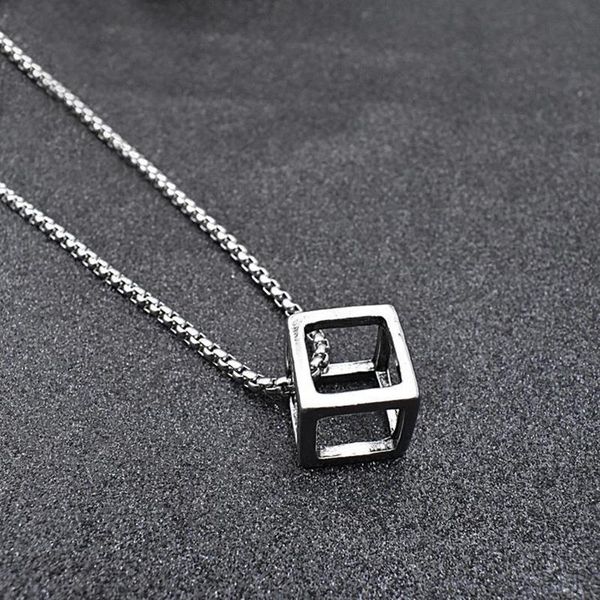 chains trendy brand necklace four square pendant retro personality couple men and women titanium steel jewelry gift, Silver
chains trendy brand necklace four square pendant retro personality couple men and women titanium steel jewelry gift, Silver