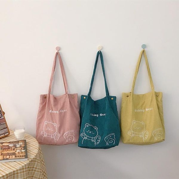 evening bags retro corduroy cute student shoulder bag versatile bear embroidery satchel
evening bags retro corduroy cute student shoulder bag versatile bear embroidery satchel