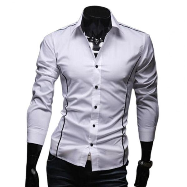 men's casual shirts smooth trendy thin male shirt anti-iron spring handsome for work, White;black
men's casual shirts smooth trendy thin male shirt anti-iron spring handsome for work, White;black