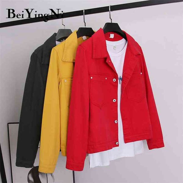 female jacket autumn winter jean jackets yellow black red denim coats women high street korean outwear fashionable bf 210506, White
female jacket autumn winter jean jackets yellow black red denim coats women high street korean outwear fashionable bf 210506, White