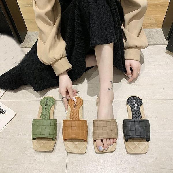 candy color weave slippers women summer beach shoes woman sandals square toe flat slides open knitted zapatillas casa mujer, Black
candy color weave slippers women summer beach shoes woman sandals square toe flat slides open knitted zapatillas casa mujer, Black