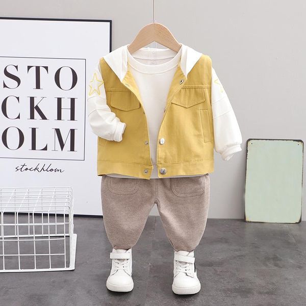 clothing sets baby 2021 autumn boys girls suit kid five-pointed star sweatshirt hooded vest jacket trousers 3 piece set 1-4 years, White
clothing sets baby 2021 autumn boys girls suit kid five-pointed star sweatshirt hooded vest jacket trousers 3 piece set 1-4 years, White