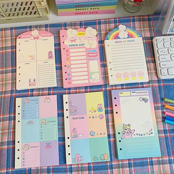 notepads kawaii cartoons a6 loose leaf notebook paper refill spiral binder index inner pages 6 hole planner agenda cute school stationery, Purple;pink
notepads kawaii cartoons a6 loose leaf notebook paper refill spiral binder index inner pages 6 hole planner agenda cute school stationery, Purple;pink