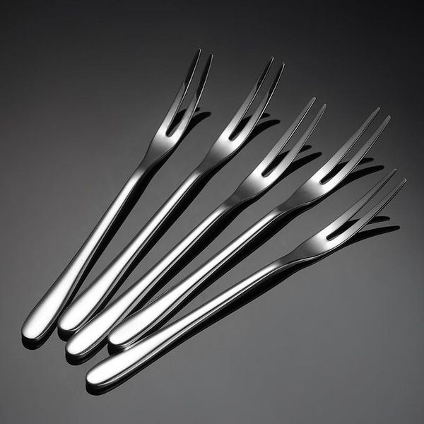 stainless steel fruit fork german cake pointed tail tableware moon forks