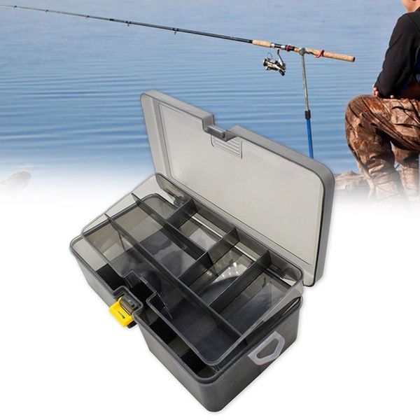1pc waterproof plastic double layer fishing tackle lures hook bait box storage case tool accessories
1pc waterproof plastic double layer fishing tackle lures hook bait box storage case tool accessories