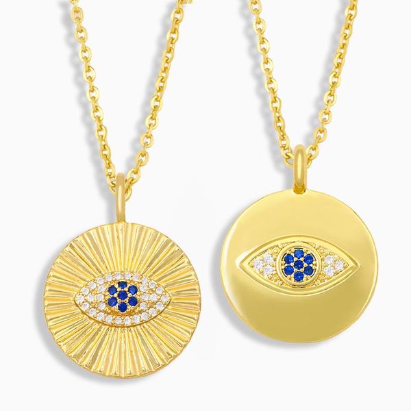 pendant necklaces flola gold vermeil round evil eye necklace for women turkish cz cubic zirconia wholesale jewelry nkeu32, Silver
pendant necklaces flola gold vermeil round evil eye necklace for women turkish cz cubic zirconia wholesale jewelry nkeu32, Silver