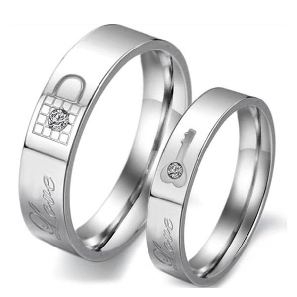 wedding rings stainless steel couple korean jewelry lock/ key his and hers promise ring for lovers, Slivery;golden
wedding rings stainless steel couple korean jewelry lock/ key his and hers promise ring for lovers, Slivery;golden