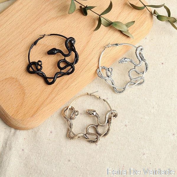 hoop & huggie cool personality punk vintage animal black snake drop earrings crazy gothic fashion twining earring statement jewelry gift, Golden;silver
hoop & huggie cool personality punk vintage animal black snake drop earrings crazy gothic fashion twining earring statement jewelry gift, Golden;silver