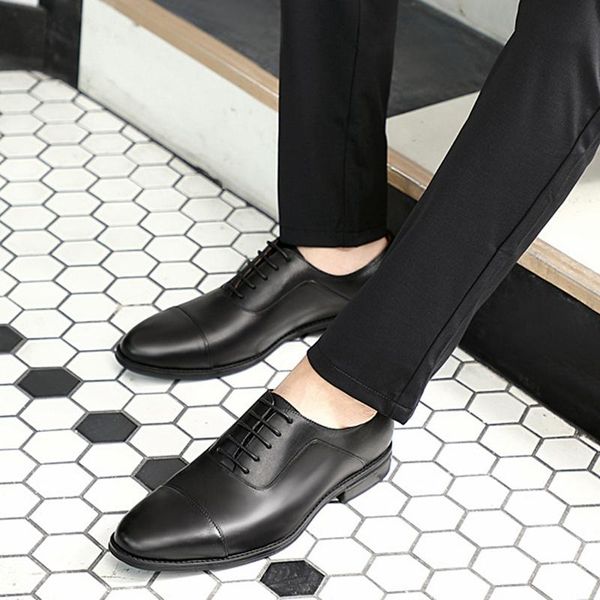 dress shoes plus size classic genuine leather cap toe formal office pointed men's wedding party oxfords for bride jns140, Black
dress shoes plus size classic genuine leather cap toe formal office pointed men's wedding party oxfords for bride jns140, Black