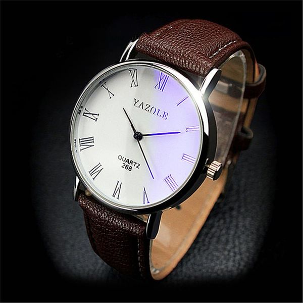 wristwatches men blu-ray roman numerals quartz analog wrist watch faux leather men's clock army military relogio masculino, Slivery;brown
wristwatches men blu-ray roman numerals quartz analog wrist watch faux leather men's clock army military relogio masculino, Slivery;brown