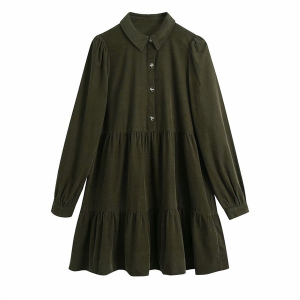 casual dresses women sprint autumn za fashion corduroy green mini female long sleeve high waist turn-down collar shirt dress chic, Black;gray
casual dresses women sprint autumn za fashion corduroy green mini female long sleeve high waist turn-down collar shirt dress chic, Black;gray