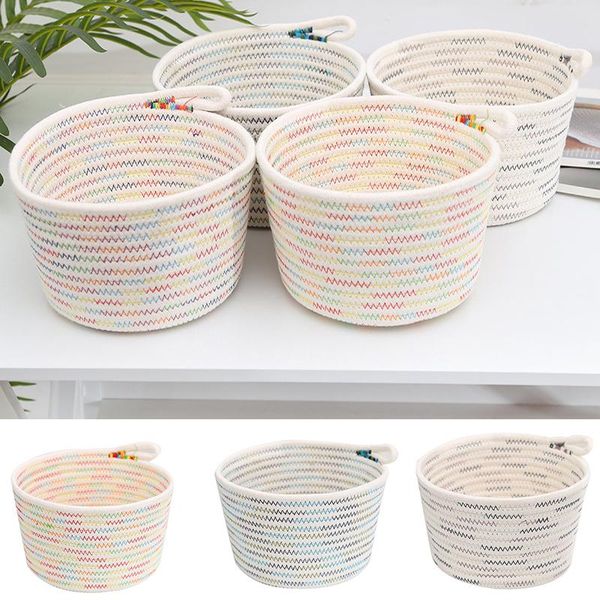 woven-style storage basket thick colored cotton rope box, used for home office and small items 18 * 13 22cm ju8 baskets
woven-style storage basket thick colored cotton rope box, used for home office and small items 18 * 13 22cm ju8 baskets