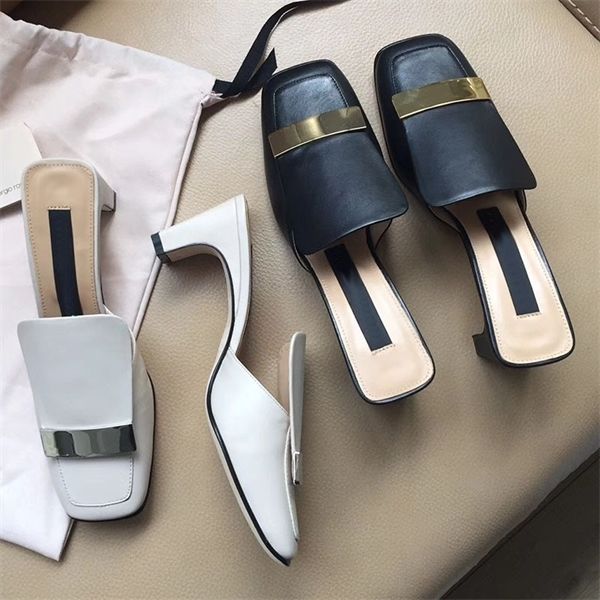official website 70% off outlet summer new women's shoes lambskin square half slippers baotou sandals high heel leather muller factory, Black
official website 70% off outlet summer new women's shoes lambskin square half slippers baotou sandals high heel leather muller factory, Black