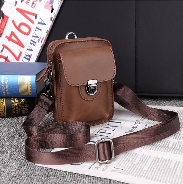 mobile phone bag men's leather shoulder outdoor leisure mini waist crazy horse cigarette bags
mobile phone bag men's leather shoulder outdoor leisure mini waist crazy horse cigarette bags